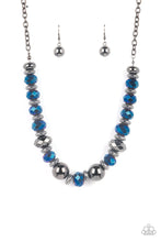 Load image into Gallery viewer, Interstellar Influencer - Blue - 2022 May Paparazzi Life of the Party Necklace
