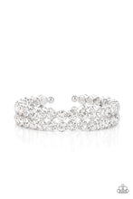 Load image into Gallery viewer, Megawatt Majesty - White - 2021 December Paparazzi Life of the Party Bracelet
