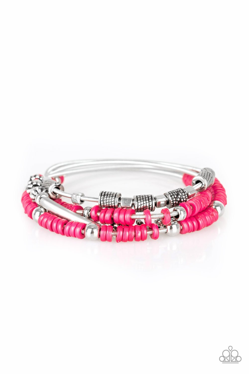 Tribal Spunk - Pink - Paparazzi Bracelet
