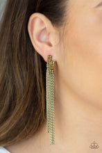 Load image into Gallery viewer, Radio Waves - Brass - Paparazzi Earring
