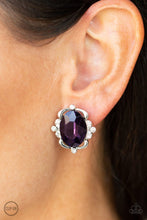 Load image into Gallery viewer, Regally Radiant - Purple - Paparazzi Clip-On Earring
