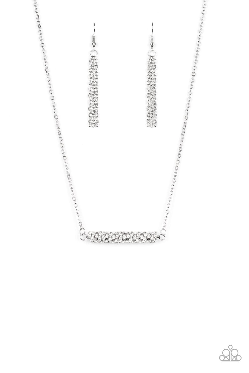 Timelessly Twinkling - White - Paparazzi Necklace