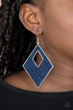 Load image into Gallery viewer, Woven Wanderer - Blue - Paparazzi Earrings
