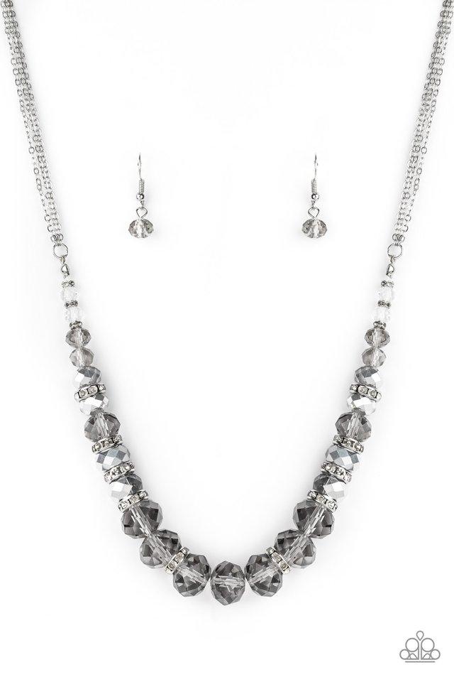 Distracted by Dazzle - Silver - Paparazzi Necklace