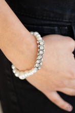 Load image into Gallery viewer, Traffic-Stopping Sparkle - White - Paparazzi Bracelet
