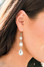 Load image into Gallery viewer, Unpredictable Shimmer - White - January 2021 Paparazzi Fashion Fix Earring
