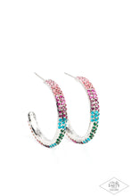 Load image into Gallery viewer, Trail Of Twinkle - Multi - Paparazzi Black Diamond Exclusive Hoop Earring
