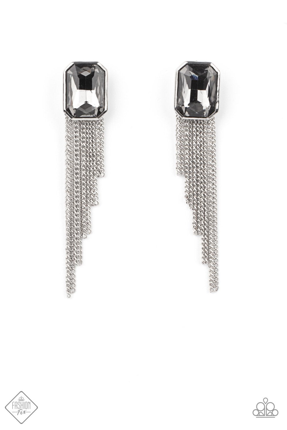 Save for a REIGNy Day - Silver - January 2021 Paparazzi Fashion Fix Earring