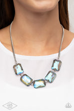 Load image into Gallery viewer, Heard It On The HEIR-Waves - Blue Iridescent - Paparazzi Black Diamond Exclusive Necklace
