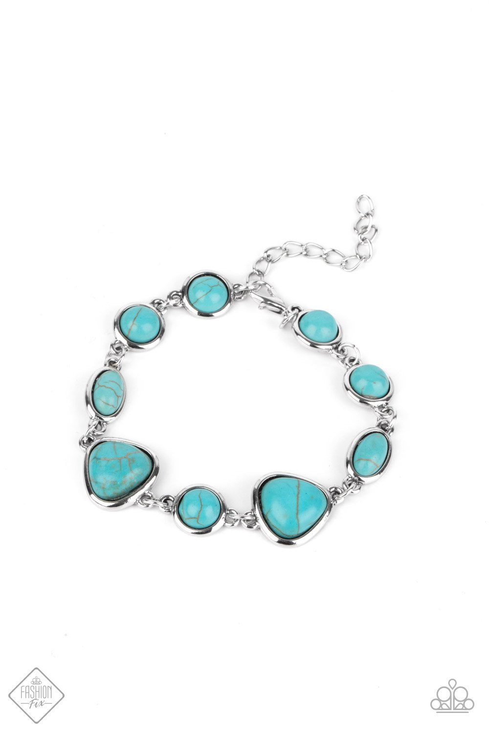 Eco-Friendly Fashionista - Turquoise Blue  - March 2021 Paparazzi Fashion Fix Bracelet