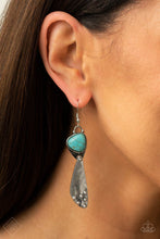 Load image into Gallery viewer, Going-Green Goddess - Turquoise Blue - March 2021 Paparazzi Fashion Fix Earring
