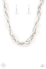 Load image into Gallery viewer, Royal Reminiscence - White - March 2021 Paparazzi Fashion Fix Necklace
