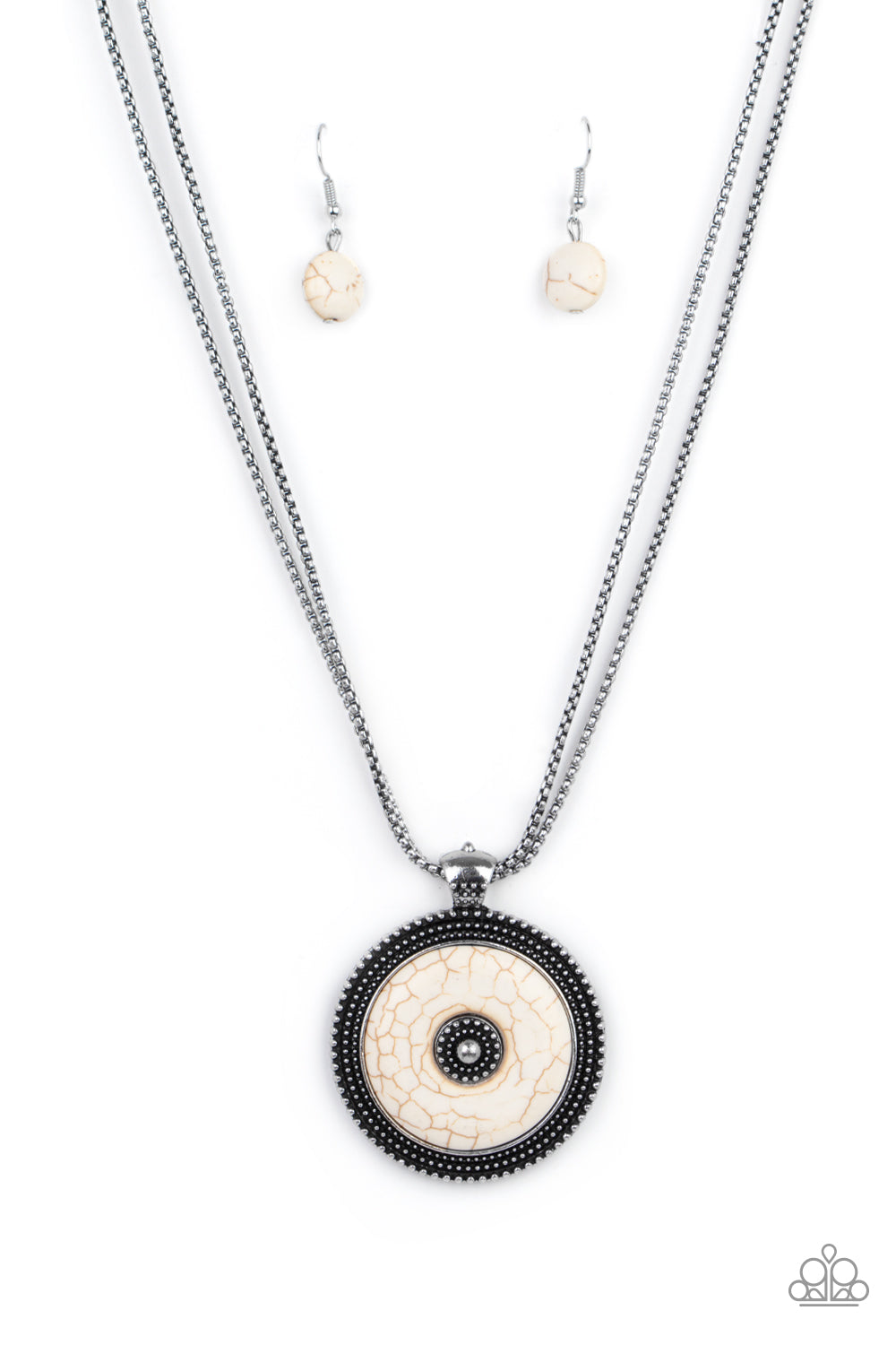 EPICENTER of Attention - White - Paparazzi Necklace