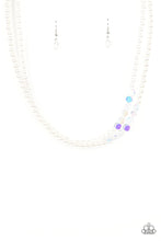 Load image into Gallery viewer, Poshly Petite - Iridescent Oil Spill White - Paparazzi Necklace
