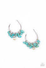 Load image into Gallery viewer, Gorgeously Grounding - Blue - Paparazzi Hoop Earring
