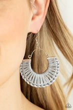 Load image into Gallery viewer, Threadbare Beauty - Silver - Paparazzi Earrings
