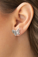 Load image into Gallery viewer, Flutter Fantasy - Silver - Paparazzi Earring

