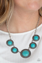 Load image into Gallery viewer, Circle The Wagons - Blue - Paparazzi Necklace

