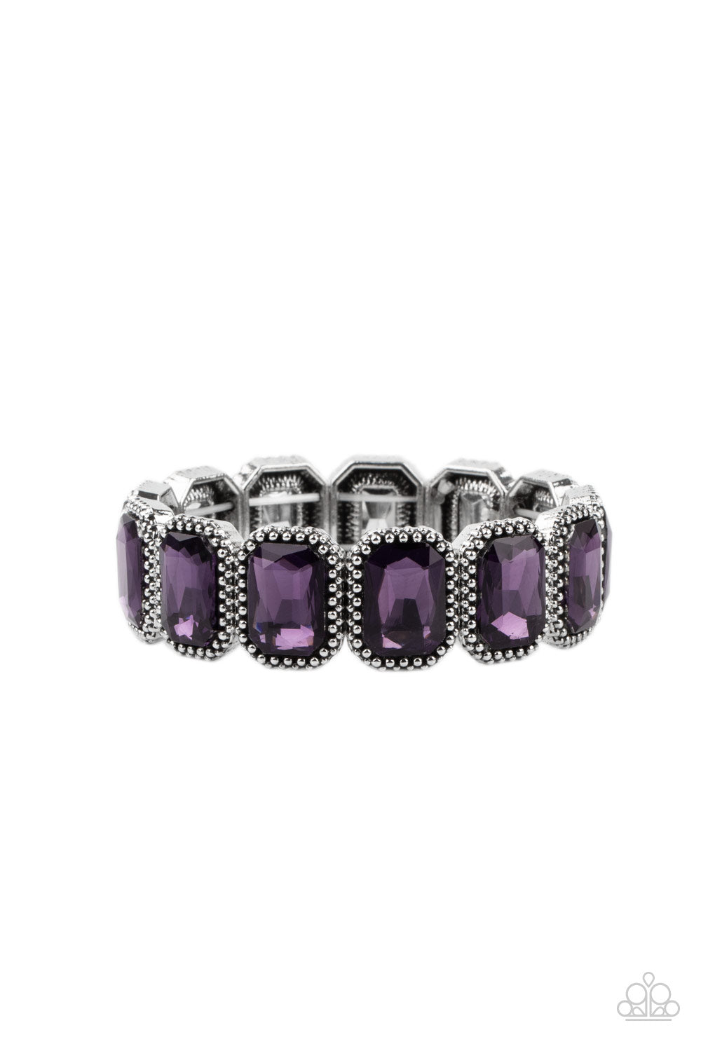 Studded Smolder - Purple - Paparazzi Bracelet