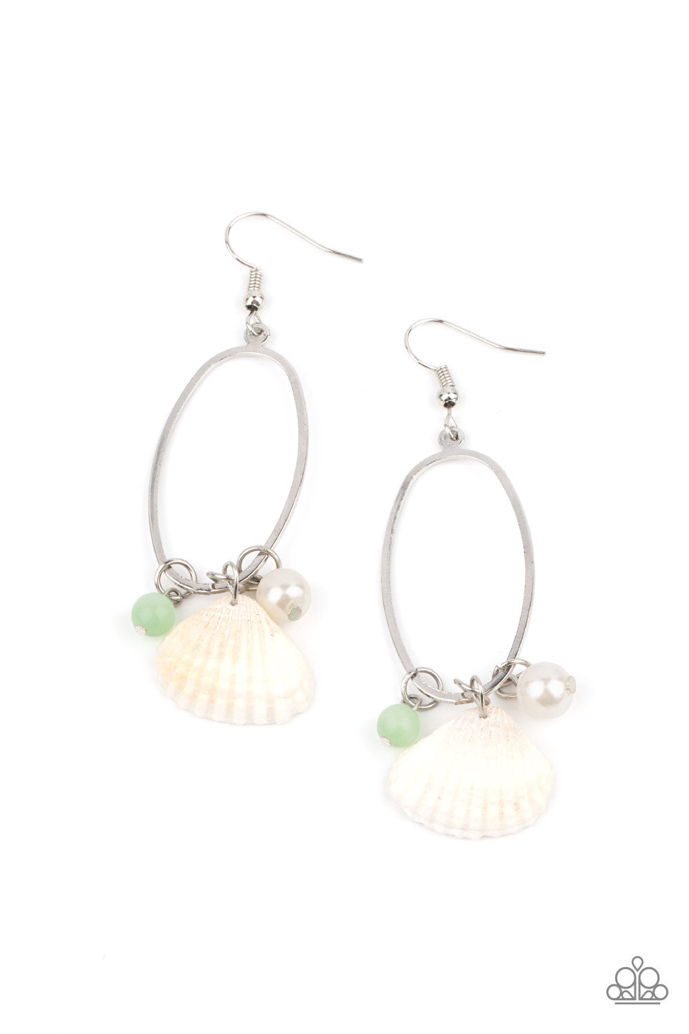 This Too SHELL Pass - Green - Paparazzi Earrings