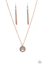 Load image into Gallery viewer, PRE-ORDER - Think PAW-sitive - Copper - Paparazzi Necklace
