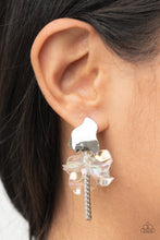 Load image into Gallery viewer, Harmonically Holographic - Iridescent Acrylic Petal - Paparazzi Earrings

