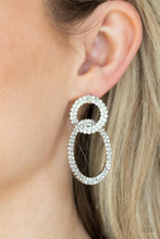 Load image into Gallery viewer, Intensely Icy - White - Paparazzi Earring
