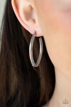 Load image into Gallery viewer, Industrial Illusion - Silver - Paparazzi Hoop Earring

