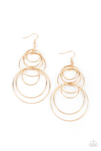 Load image into Gallery viewer, I Feel Dizzy - Gold - Paparazzi Earring

