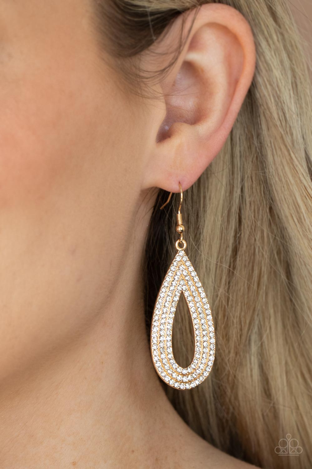 PRE-ORDER - Exquisite Exaggeration - Gold - Paparazzi Earring
