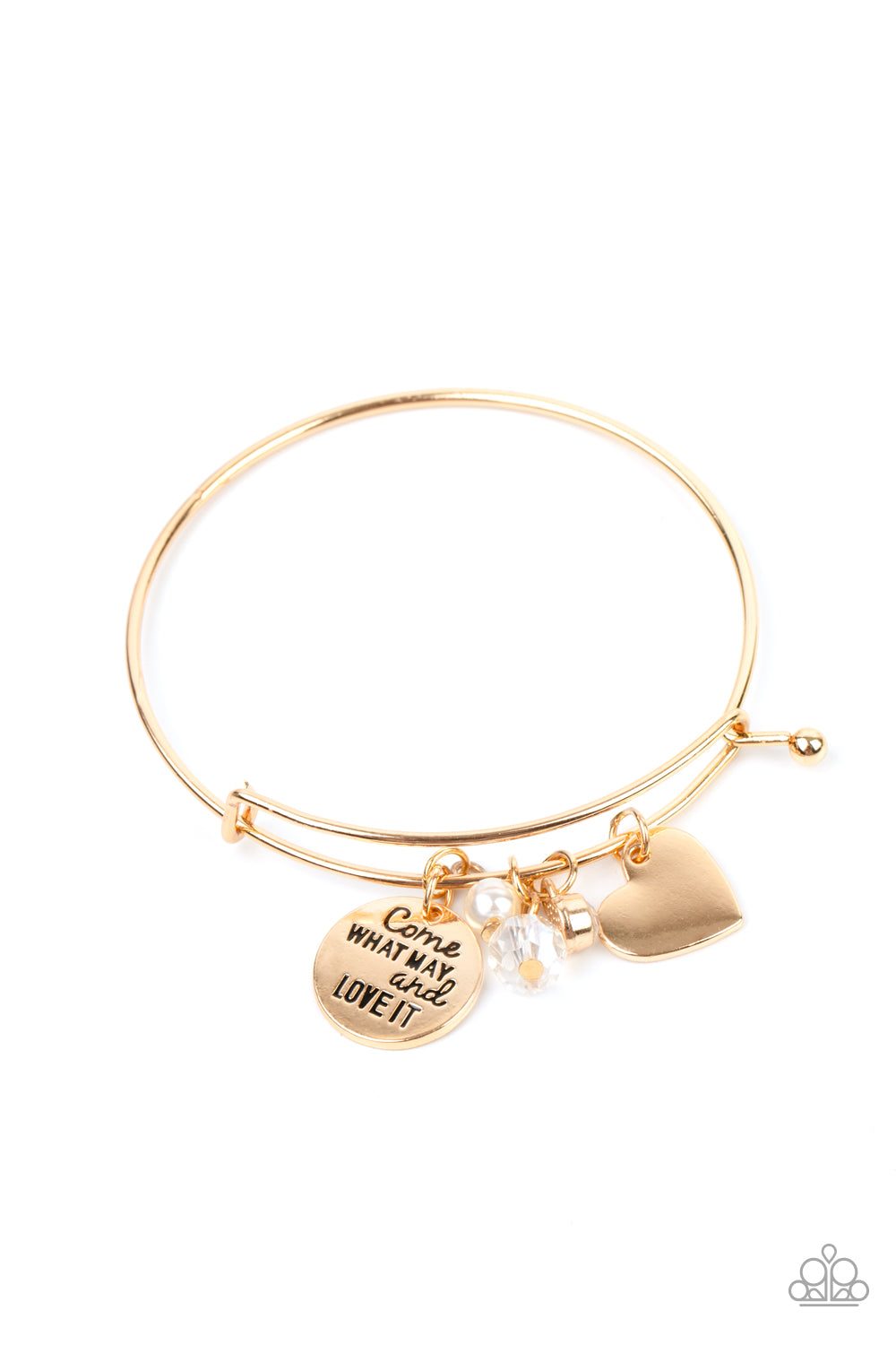 PRE-ORDER - Come What May and Love It - Gold - Paparazzi Bracelet