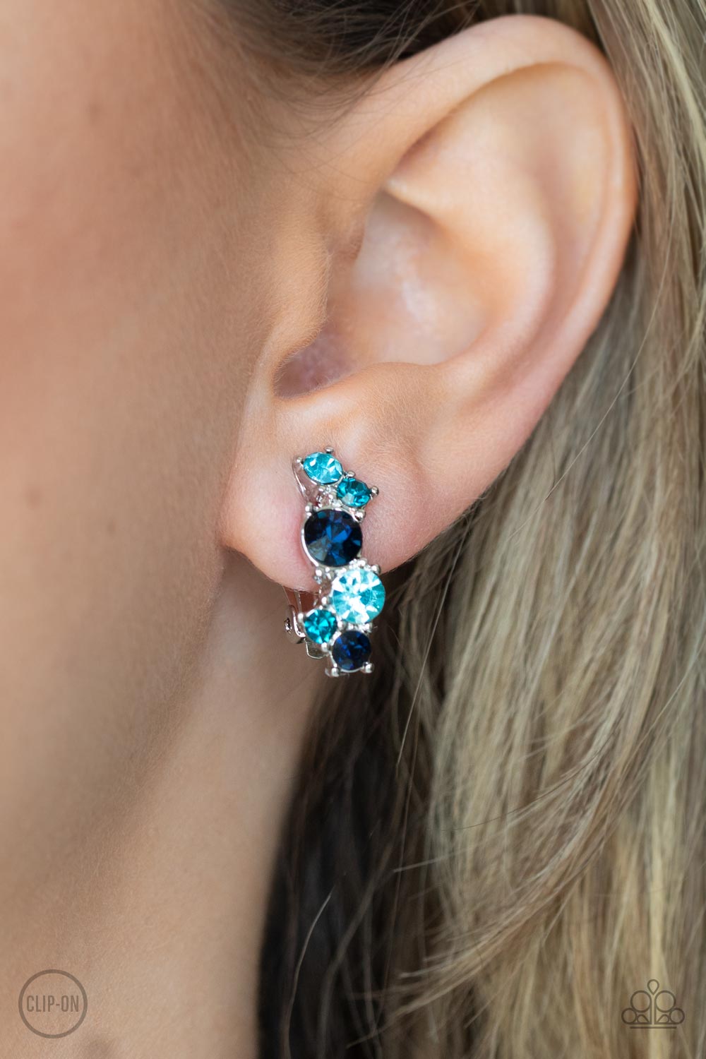 Cosmic Celebration - Blue - Paparazzi Clip-On Earring