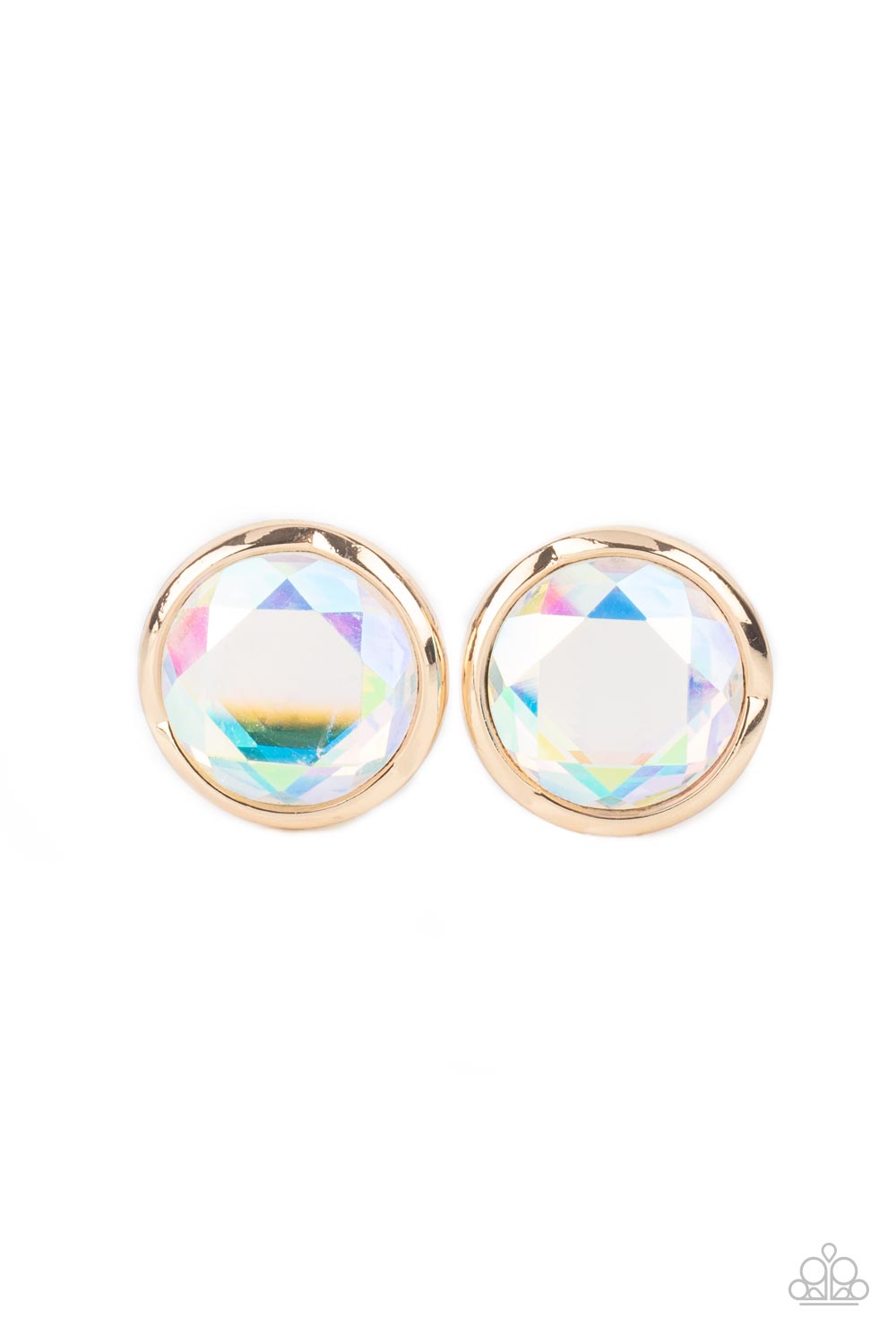 PRE-ORDER - Double-Take Twinkle - Gold Iridescent - Paparazzi Earring
