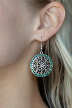 Load image into Gallery viewer, PRE-ORDER - Bollywood Ballroom - Green Oil Spill - Paparazzi Earring
