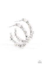 Load image into Gallery viewer, Let There Be SOCIALITE - White - Paparazzi Hoop Earring
