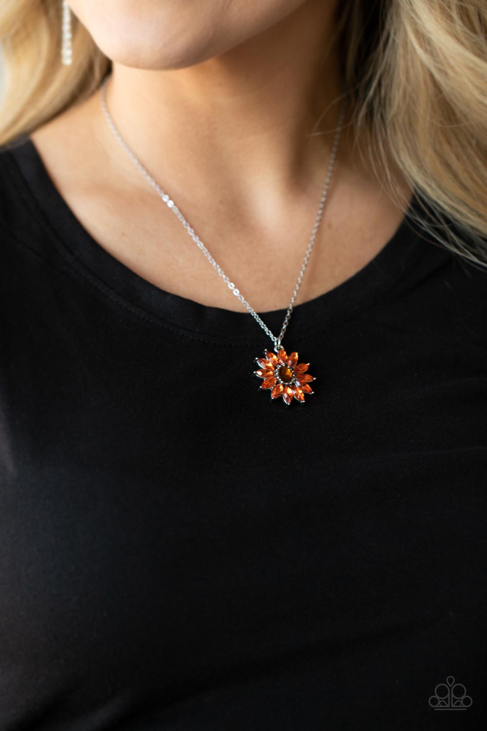 PRE-ORDER - Formal Florals - Orange - Paparazzi Necklace