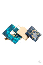 Load image into Gallery viewer, Geometrically Gatsby - Blue - Paparazzi Hair Clip
