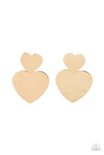 Load image into Gallery viewer, Heart-Racing Refinement - Gold - Paparazzi Earring
