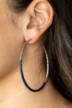 Load image into Gallery viewer, DIP, DIP, Hooray! - Blue -Paparazzi Hoop Earrings
