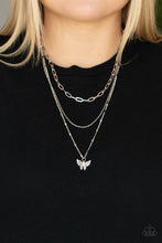Load image into Gallery viewer, PREORDER - Bountiful Butterflies - White - Paparazzi Necklace
