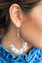 Load image into Gallery viewer, Floating Gardens - White - 2021 July Paparazzi Life of the Party Earring
