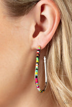 Load image into Gallery viewer, Beaded Bauble - Multi - Paparazzi Hoop Earring
