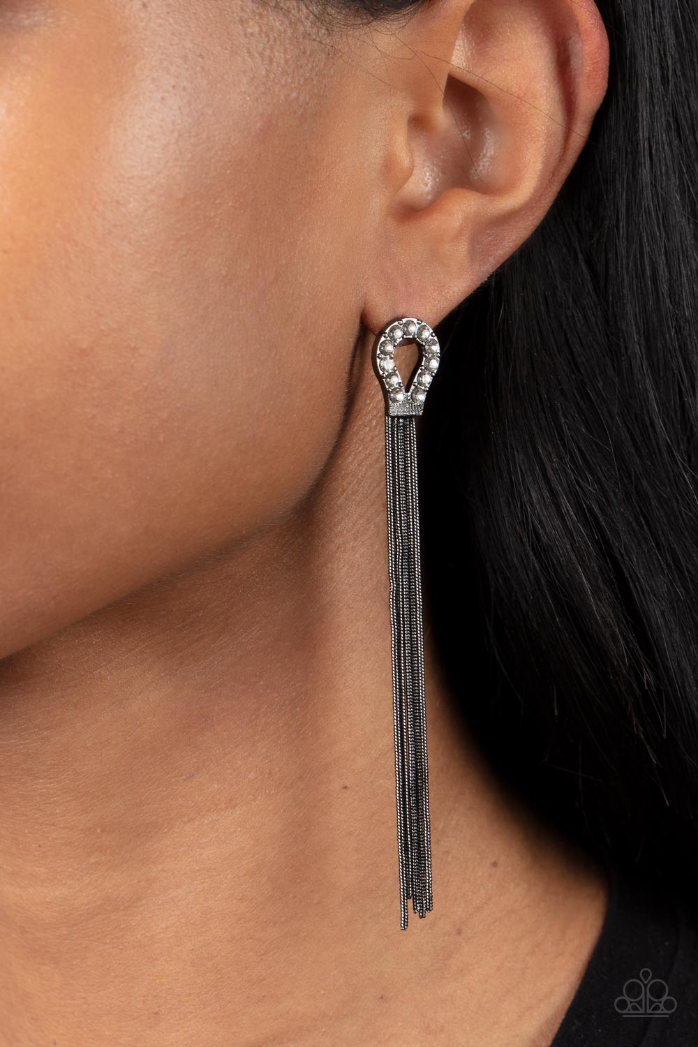 Dallas Debutante - Black - Paparazzi Earring