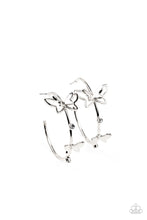 Load image into Gallery viewer, PREORDER - Full Out Flutter - White - Paparazzi Hoop Earring
