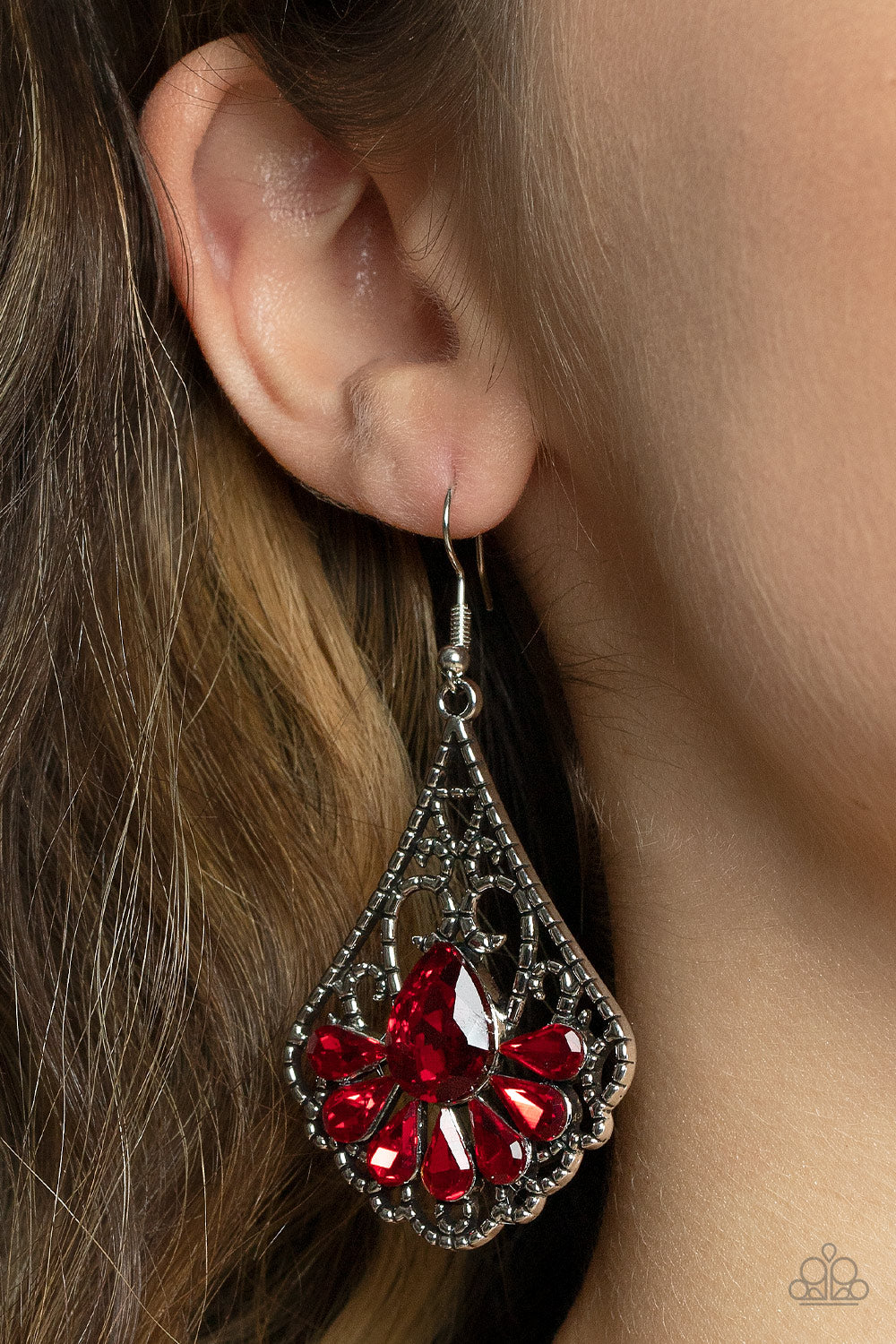Exemplary Elegance - Red - Paparazzi Earring Featured at The Preview 2022