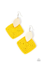 Load image into Gallery viewer, Sabbatical WEAVE - Yellow - Paparazzi Earrings

