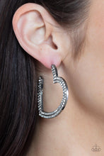Load image into Gallery viewer, AMORE to Love - Black - Paparazzi Hoop Earring
