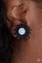 Load image into Gallery viewer, PRE-ORDER - Sunshiny DAIS-y - Black - Paparazzi Earring

