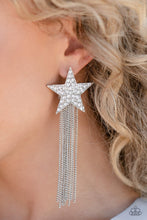 Load image into Gallery viewer, Superstar Solo - White - 2022 December Paparazzi Life of the Party Earring
