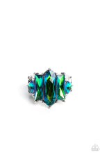 Load image into Gallery viewer, Iridescently Interstellar - Green UV Shimmer - Paparazzi Ring
